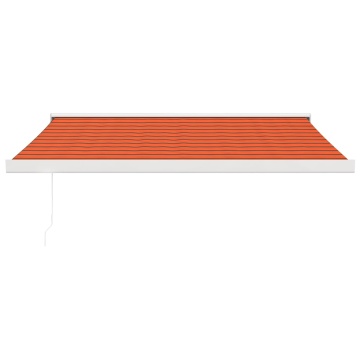 Copertină retractabilă portocaliu/maro 3,5x2,5m textil/aluminiu - Img 3