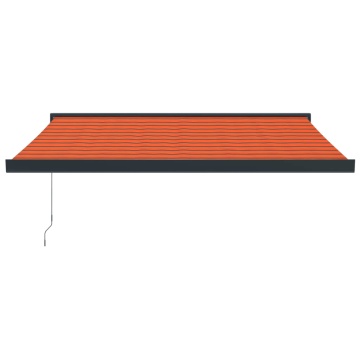 Copertină retractabilă portocaliu/maro 3x2,5 m, textil/aluminiu - Img 3