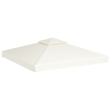 Copertină rezervă acoperiș pavilion, alb crem, 3x3 m, 310 g/m² - Img 2
