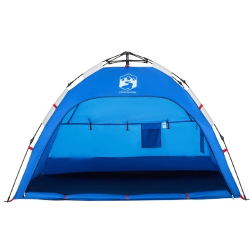 Cort camping 2 persoane albastru azur impermeabil setare rapidă - Img 6