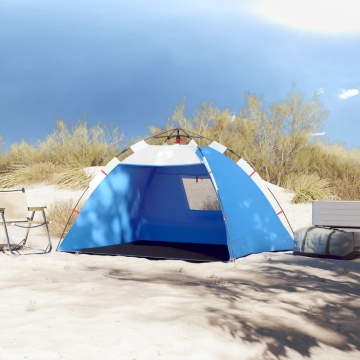 Cort camping 2 persoane albastru azur impermeabil setare rapidă - Img 3