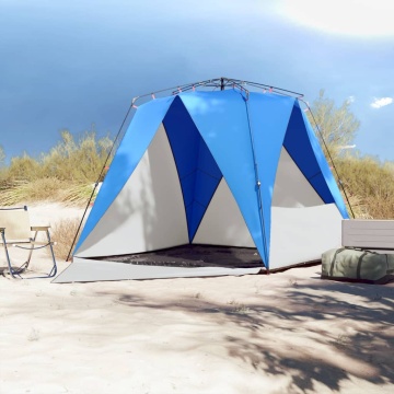 Cort camping 4 persoane albastru azur impermeabil setare rapidă - Img 3