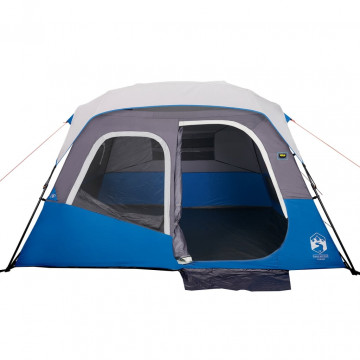 Cort camping cu lumină LED pentru 6 persoane, albastru deschis - Img 8
