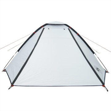 Cort camping cupolă 4 persoane alb, țesătură opacă, impermeabil - Img 6