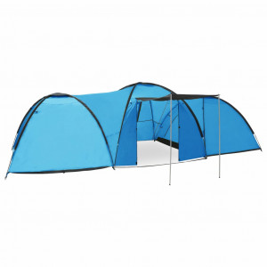 Cort camping tip iglu, 8 persoane, albastru, 650x240x190 cm - Img 1