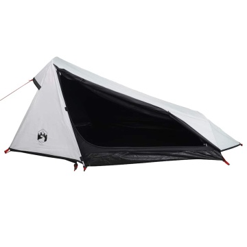 Cort camping tunel 1 persoană, alb, țesătură opacă, impermeabil - Img 2