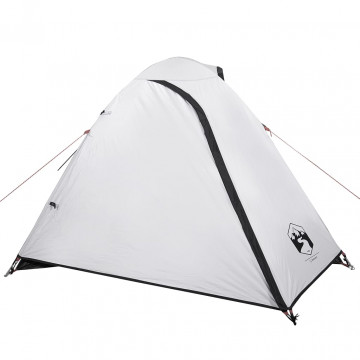 Cort de camping 2 persoane, alb, 264x210x125 cm, tafta 185T - Img 5