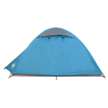 Cort de camping 2 persoane albastru, 254x135x112 cm, tafta 185T - Img 6
