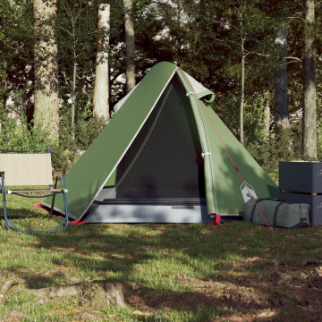 Cort de camping 2 persoane, verde, 267x154x117 cm, tafta 185T - Img 3