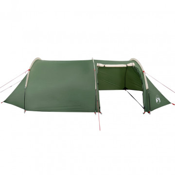 Cort de camping 4 persoane, verde, 405x170x106 cm, tafta 185T - Img 7