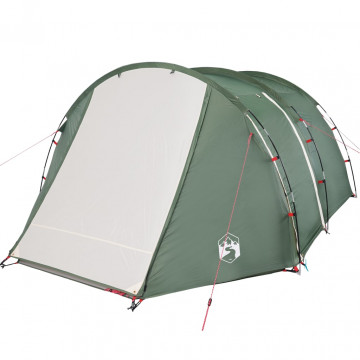 Cort de camping 4 persoane, verde, 420x260x153 cm, tafta 185T - Img 8