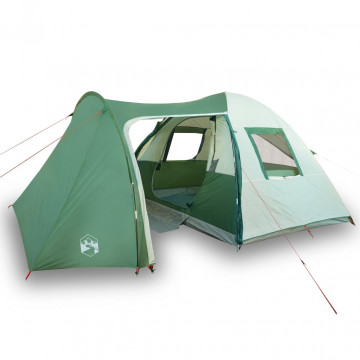 Cort de camping 6 persoane, verde, 466x342x200 cm, tafta 185T - Img 2