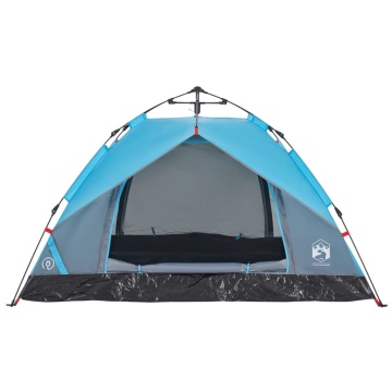 Cort de camping cupolă 2 persoane, setare rapidă, albastru - Img 5
