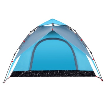 Cort de camping cupolă 3 persoane, setare rapidă, albastru - Img 7