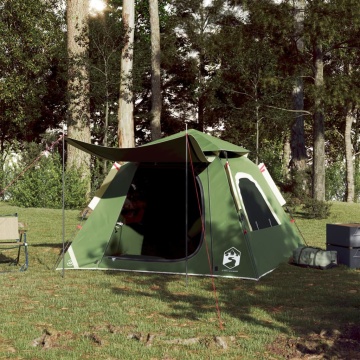 Cort de camping cupolă 4 persoane, setare rapidă, verde - Img 3