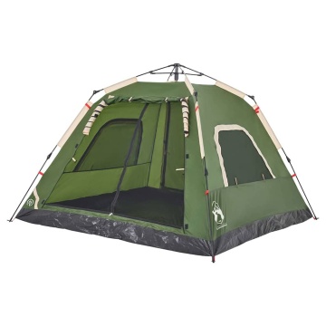 Cort de camping cupolă 5 persoane, setare rapidă, verde - Img 4