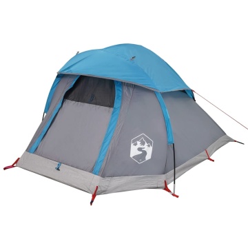 Cort de camping cupolă pentru 1 persoană, albastru, impermeabil - Img 8