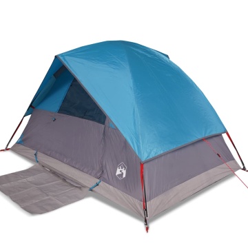 Cort de camping cupolă pentru 2 persoane, albastru, impermeabil - Img 2