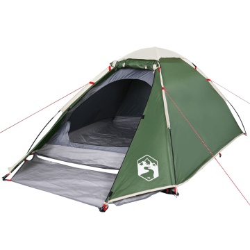 Cort de camping cupolă pentru 2 persoane, verde, impermeabil - Img 4