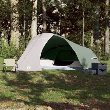 Cort de camping cupolă pentru 4 persoane, verde, impermeabil - Img 3