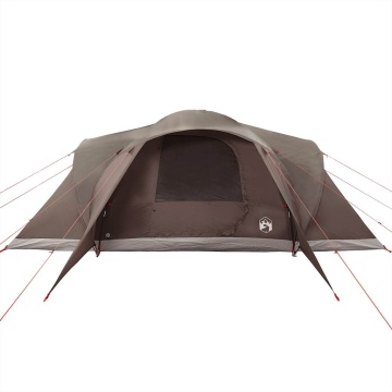 Cort de camping cupolă pentru 6 persoane, maro, impermeabil - Img 6