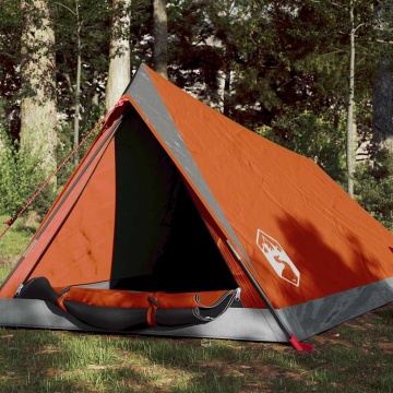 Cort de camping pentru 2 persoane, gri/portocaliu, impermeabil - Img 1