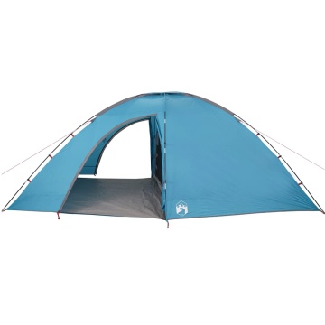 Cort de camping pentru 8 persoane, albastru, impermeabil - Img 6