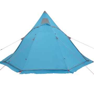 Cort de camping tipi pentru 5 persoane, albastru, impermeabil - Img 8
