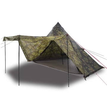 Cort de familie Tipi pentru 6 persoane, camuflaj, impermeabil - Img 2