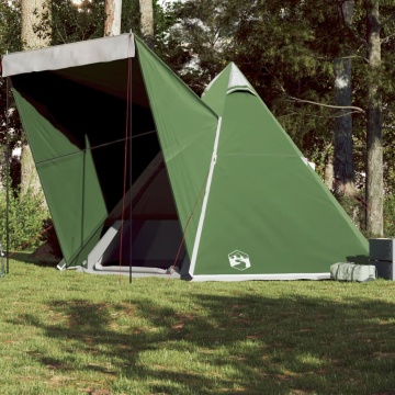 Cort de familie Tipi pentru 6 persoane, verde, impermeabil - Img 1