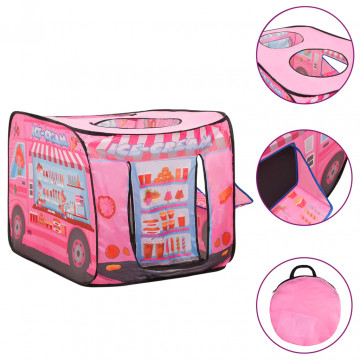 Cort de joacă pentru copii cu 250 bile, roz, 70x112x70 cm - Img 3