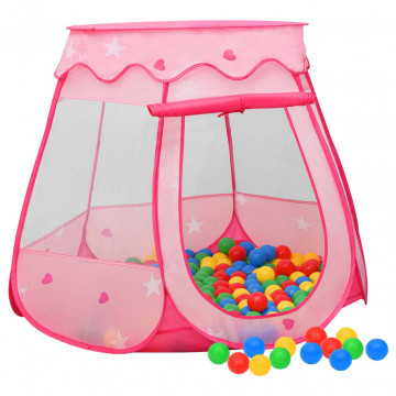 Cort de joacă pentru copii, roz, 102x102x82 cm - Img 1
