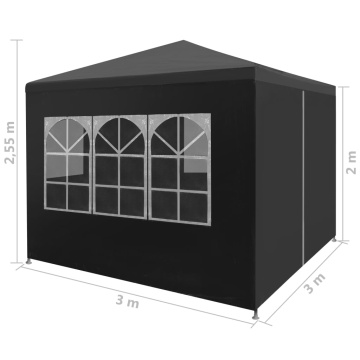 Cort de petrecere, antracit, 3 x 3 m - Img 7