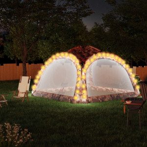 Cort de petrecere cu LED și 4 pereți, camuflaj, 3,6x3,6x2,3 m - Img 1
