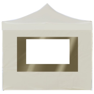 Cort de petrecere pliabil cu pereți, crem, 2 x 2 m, aluminiu - Img 2
