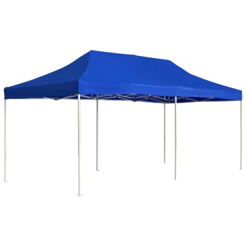 Cort de petrecere pliabil profesional albastru 6x3 m aluminiu - Img 1