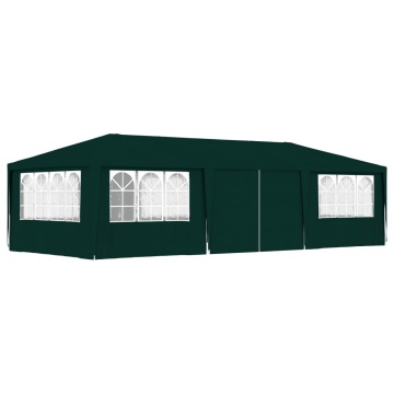 Cort de petrecere profesional pereți laterali verde 4x9m 90g/m² - Img 1