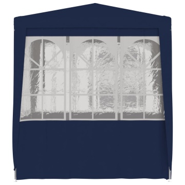 Cort petrecere profesional cu pereți, albastru, 2x2 m, 90 g/m² - Img 3