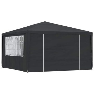 Cort petrecere profesional pereți laterali antracit 4x4m 90g/m² - Img 2