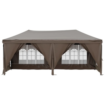 Cort pliabil pentru petrecere pereți laterali, gri taupe, 3x6 m - Img 3