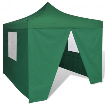 Cort pliabil verde 3 x 3 m cu 4 pereți - Img 1