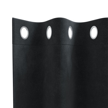 Cortine Blackout cu inele 2 pcs Catifea Neagră - Img 4