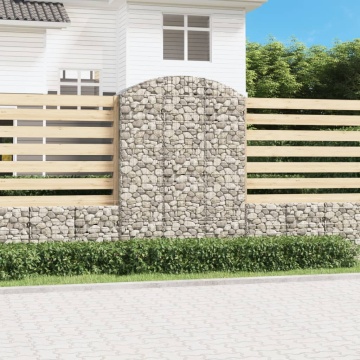 Coș gabion arcuit, 150x50x200/220 cm, fier galvanizat - Img 1