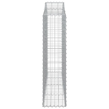 Coș gabion arcuit 200x30x120/140 cm fier galvanizat - Img 4