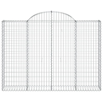 Coș gabion arcuit 200x30x140/160 cm fier galvanizat - Img 3