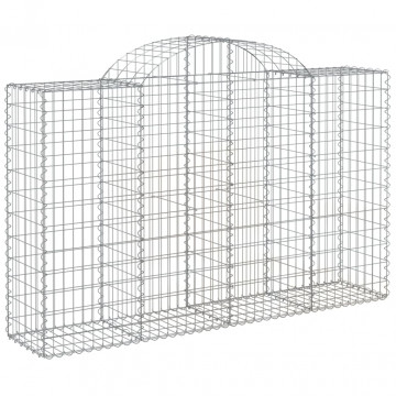 Coș gabion arcuit 200x50x120/140 cm fier galvanizat - Img 2