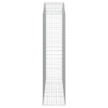 Coș gabion arcuit 200x50x200/220 cm fier galvanizat - Img 4