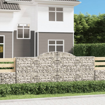 Coș gabion arcuit, 300x30x120/140 cm fier galvanizat - Img 1