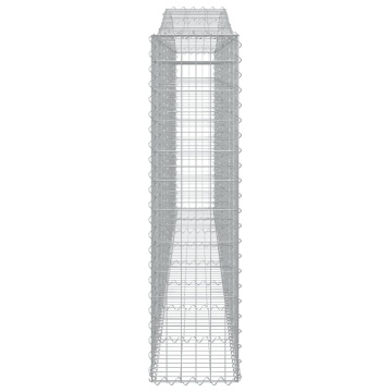 Coș gabion arcuit 400x30x120/140 cm fier galvanizat - Img 4