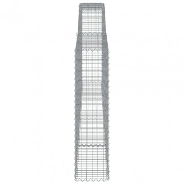 Coș gabion arcuit 400x30x120/140 cm fier galvanizat - Img 4